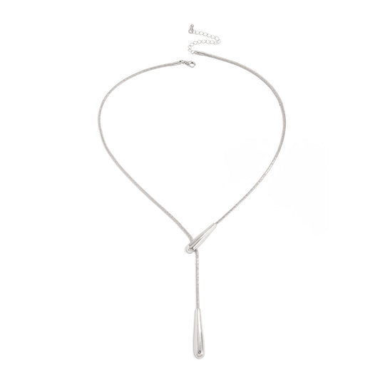 Feng Shui Drop-Shaped Pendant Liquid Irregular Pull Long Necklace