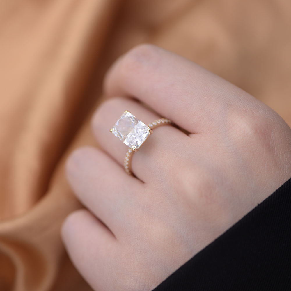 S925 Sterling Silver Ice Flower Cut 5a Zircon Ring High-Quality Wedding