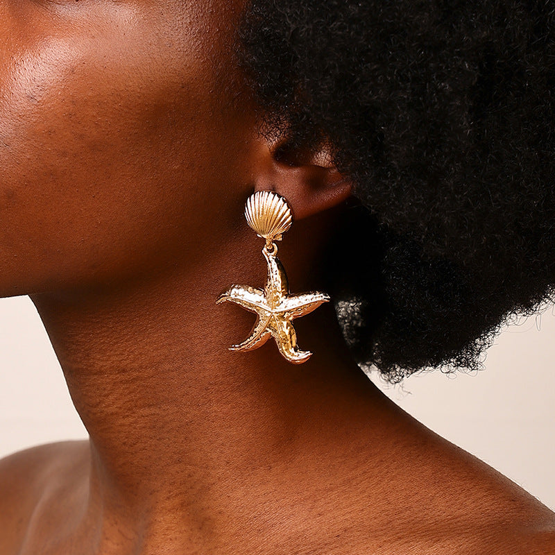 Seaside Chic Seashell and Starfish Earrings - Wholesale Summer Collection by Planderful