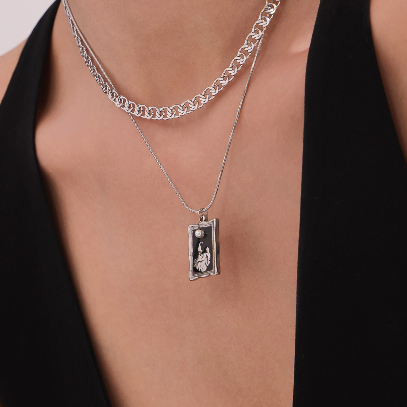 Personalized Dripping Oil Square Necklace Planderful HipHop