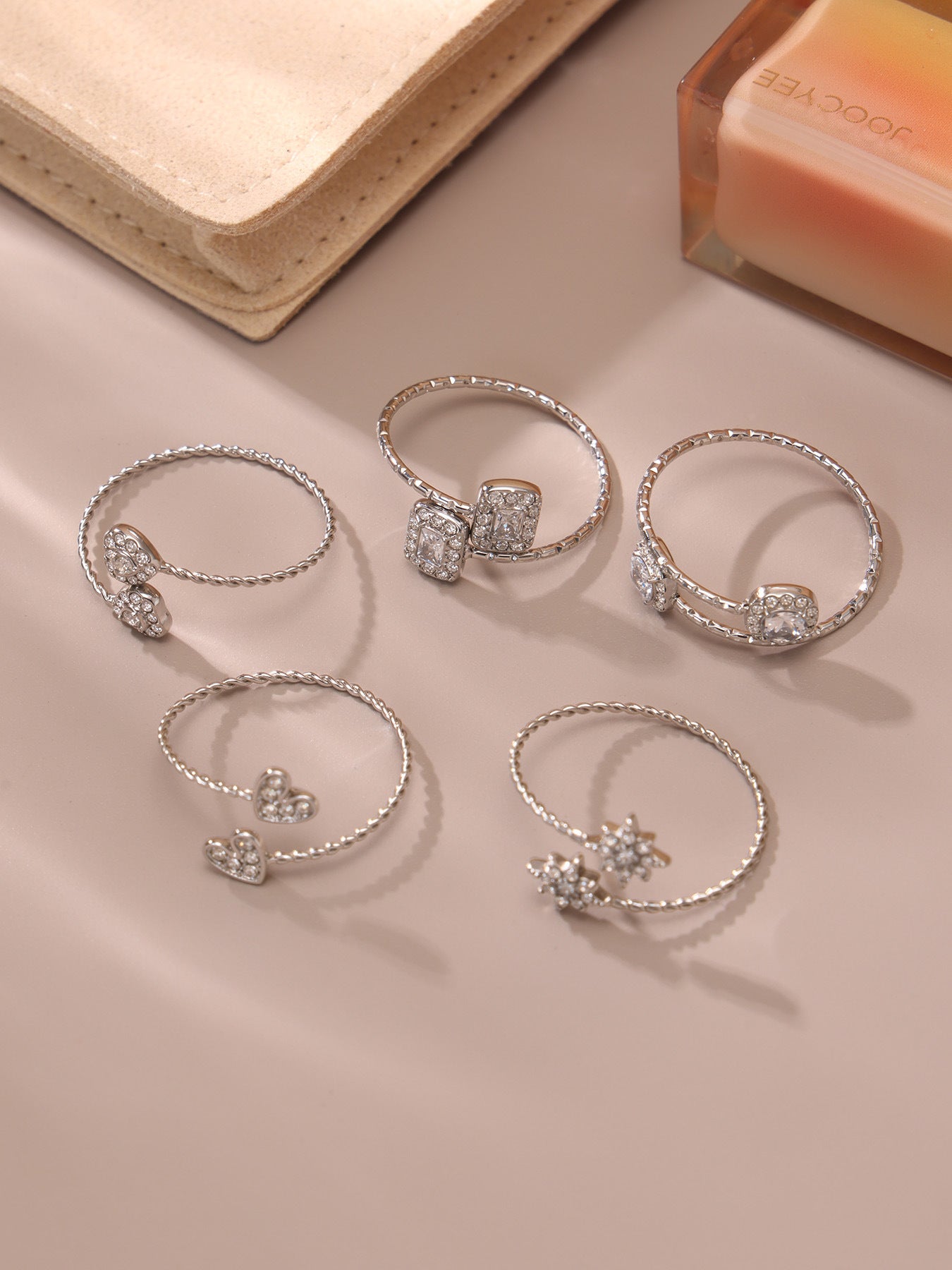 Planderful Zircon Ring For Girls 18K Gold Plated Slim