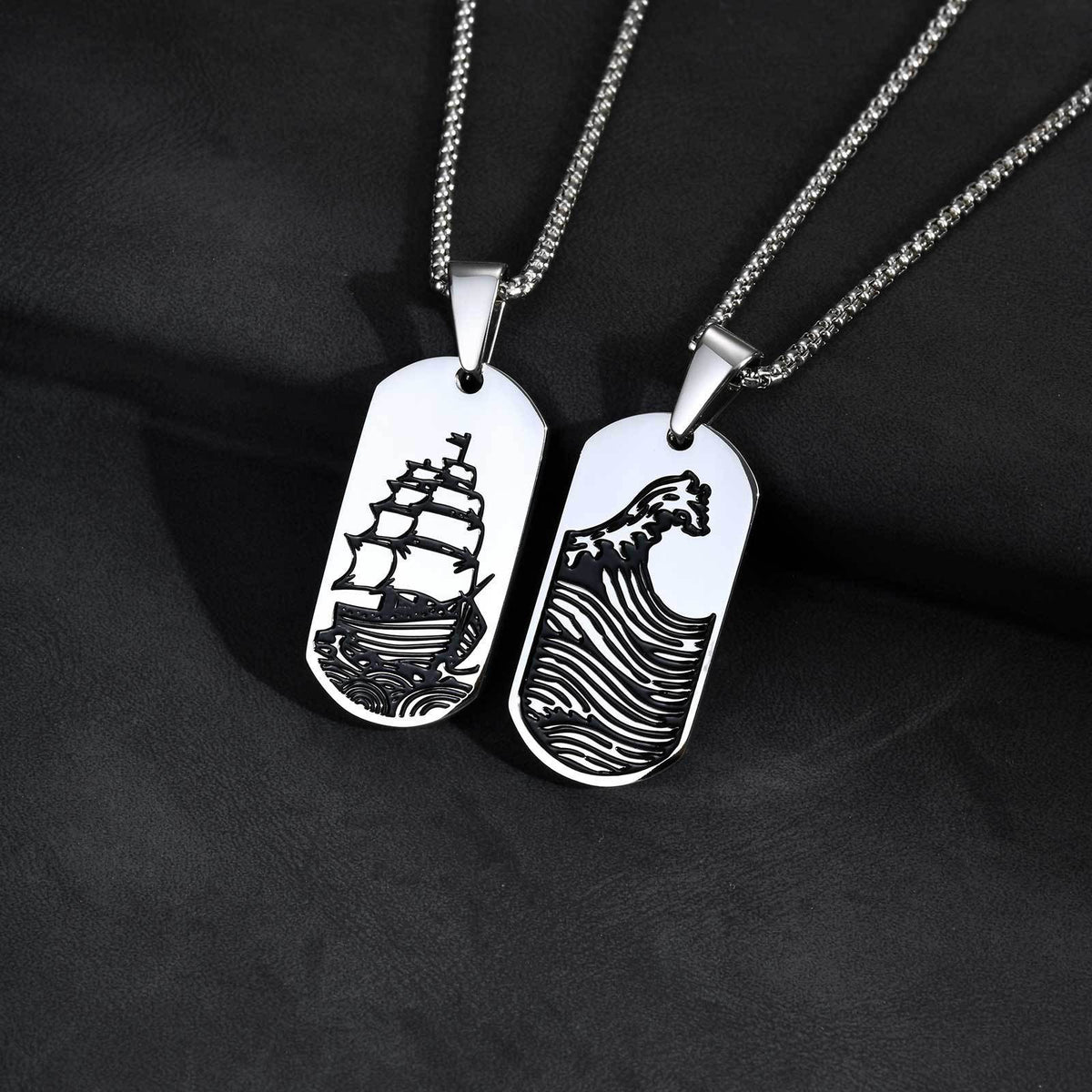 Stainless Steel Pendants — Two Designs, Chain Optional
