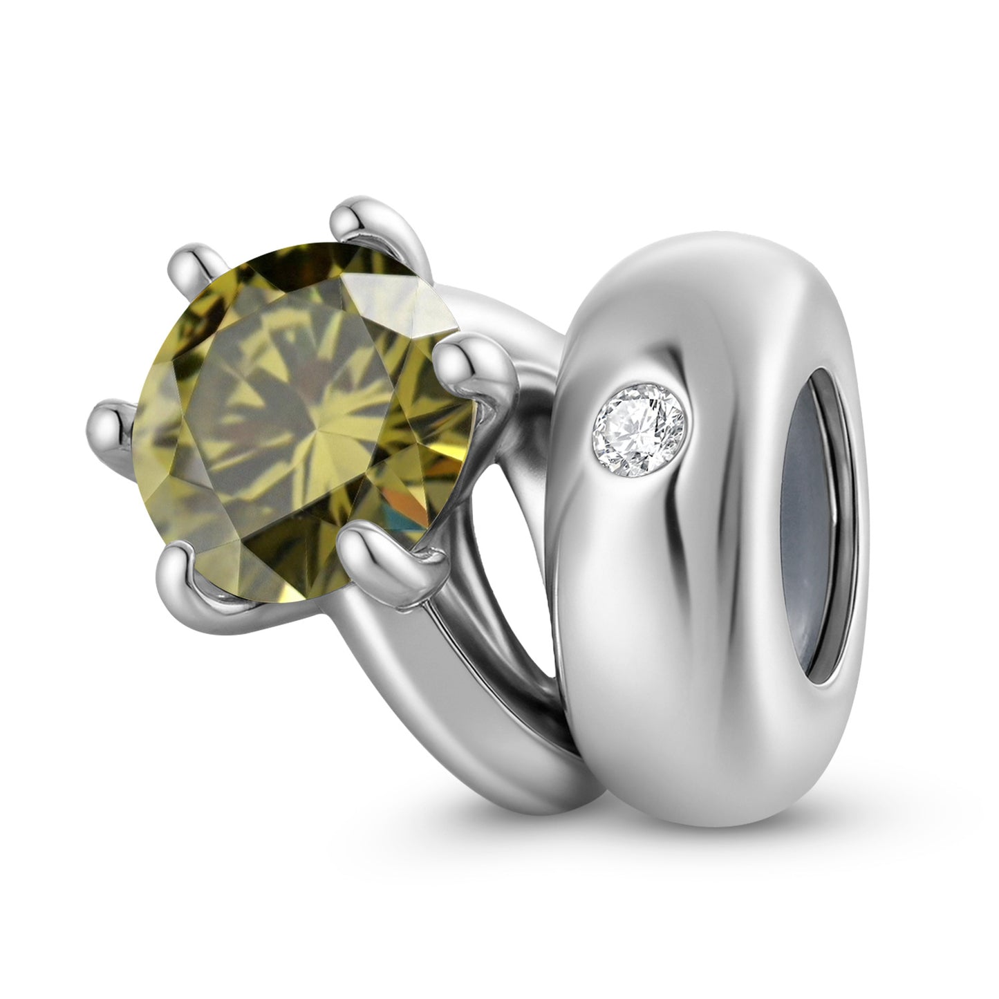 Planderful Jewelry Sterling Silver Beads Pendant December Birthstone DIY Jewelry