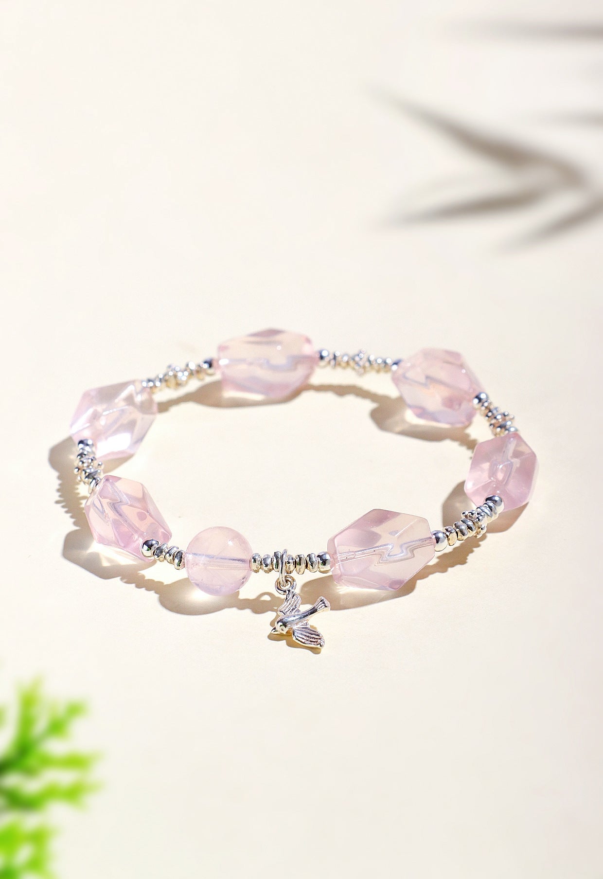 Planderful Fortune's Favor Bracelet – Sweet and Cute Natural Pink Crystal