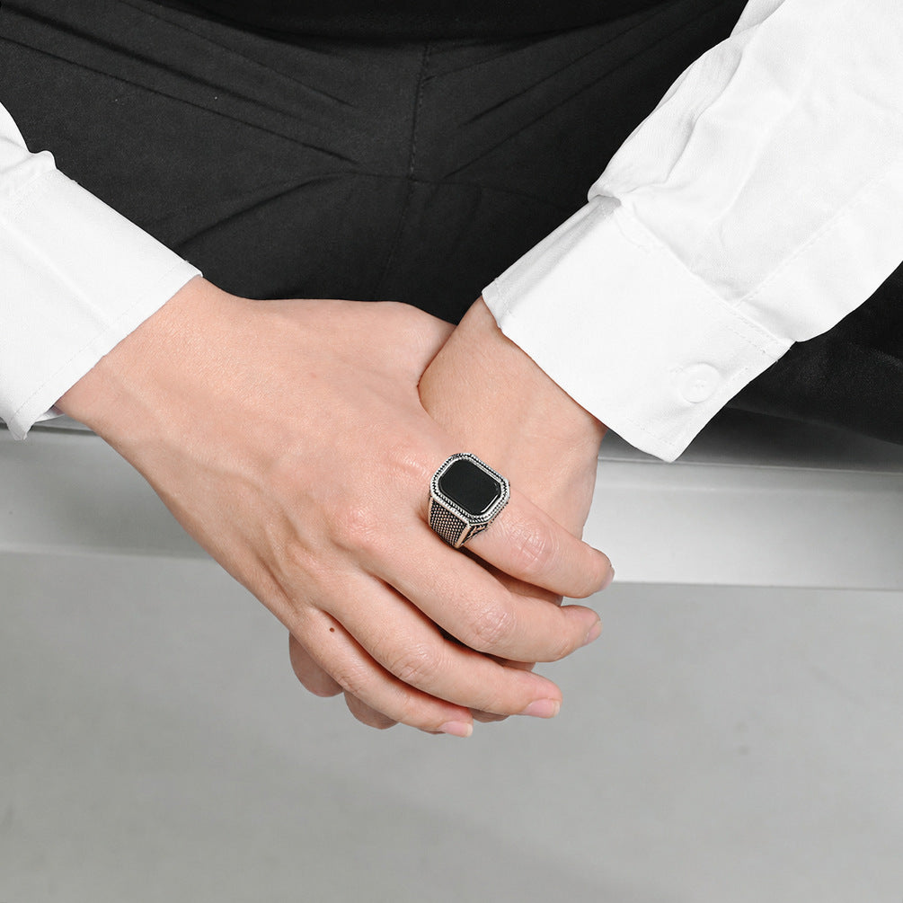 Vintage Stainless Steel Men's Ring
