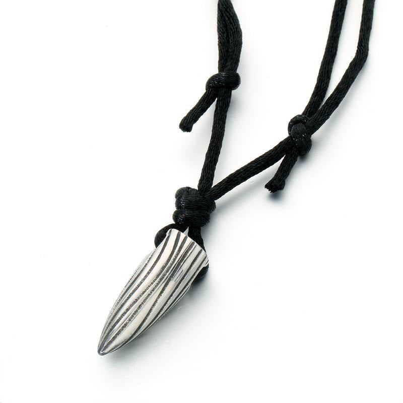 Punk Stainless Steel Textured Bullet Pendant Knot Necklace Retro Old Totem Men's Pendant