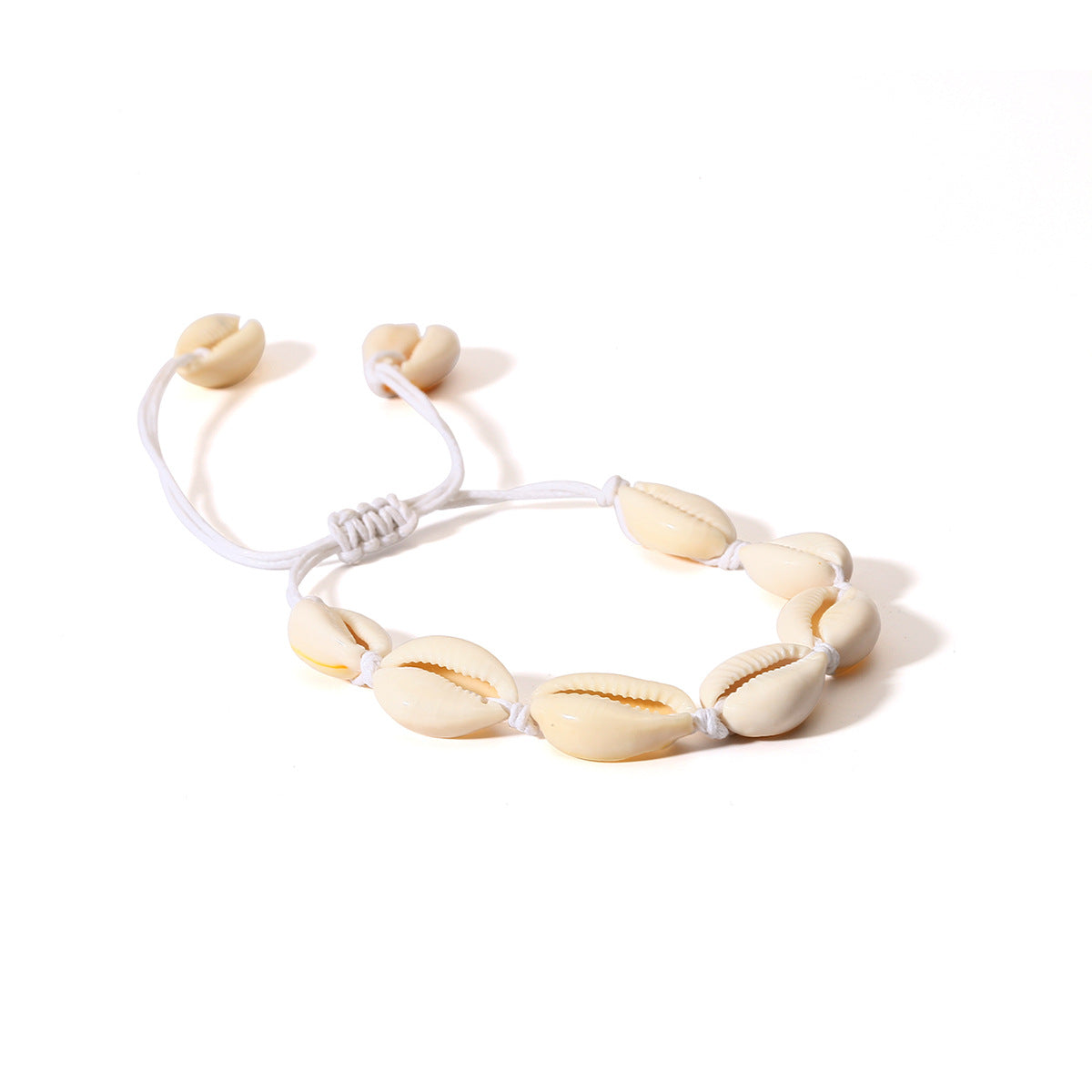 Planderful Vienna Verve Shell Pendant Bracelet For Women Adjustable Beach Woven Geometric Statement Jewelry