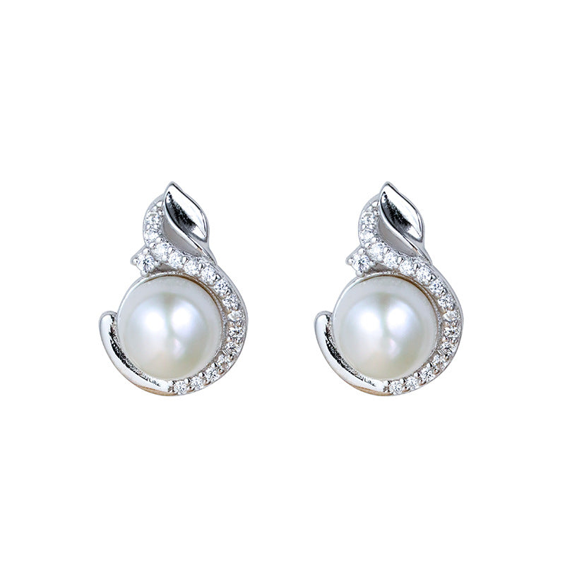 Vintage Pearl 925 Sterling Silver Earrings