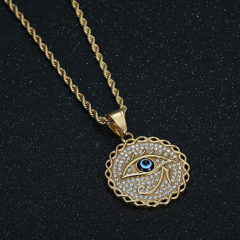 Rhinestone Necklace – Statement Eye Of Horus Pendant