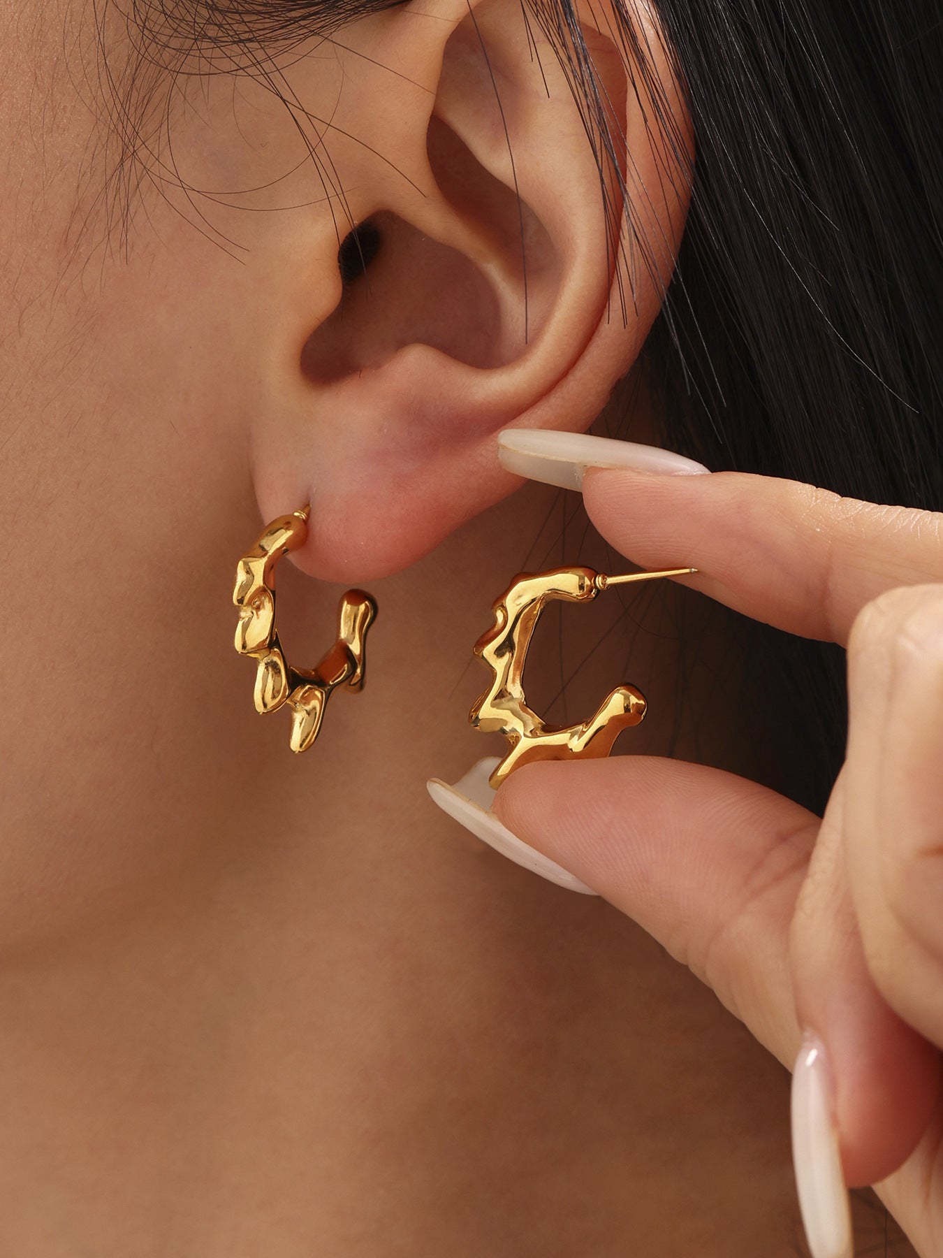 Planderful Pentagonal Stainless Steel Earrings For Women