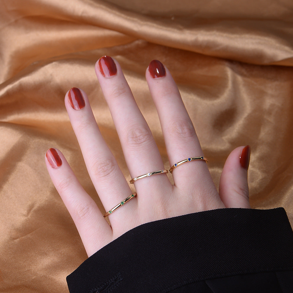 S925 Sterling Silver Zircon Ring Style Zircon Ring