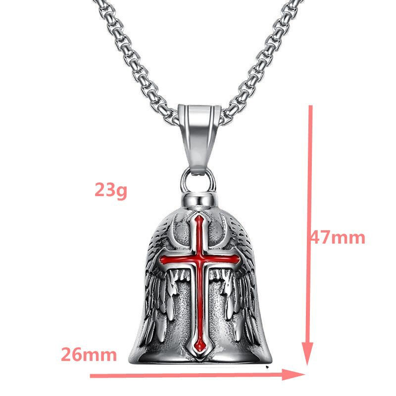 Biker Viking Feather Stainless Steel Pendant Necklace