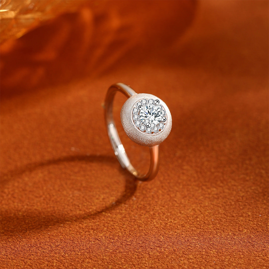 Planderful Sterling Silver Zircon Ring For Women Luxurious Vintage Medieval Style Adjustable Fit