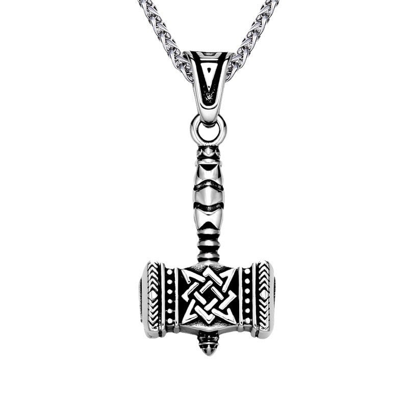 Planderful Stainless Steel Pendant Necklace Viking Retro Punk Style Durable For Unisex Gift