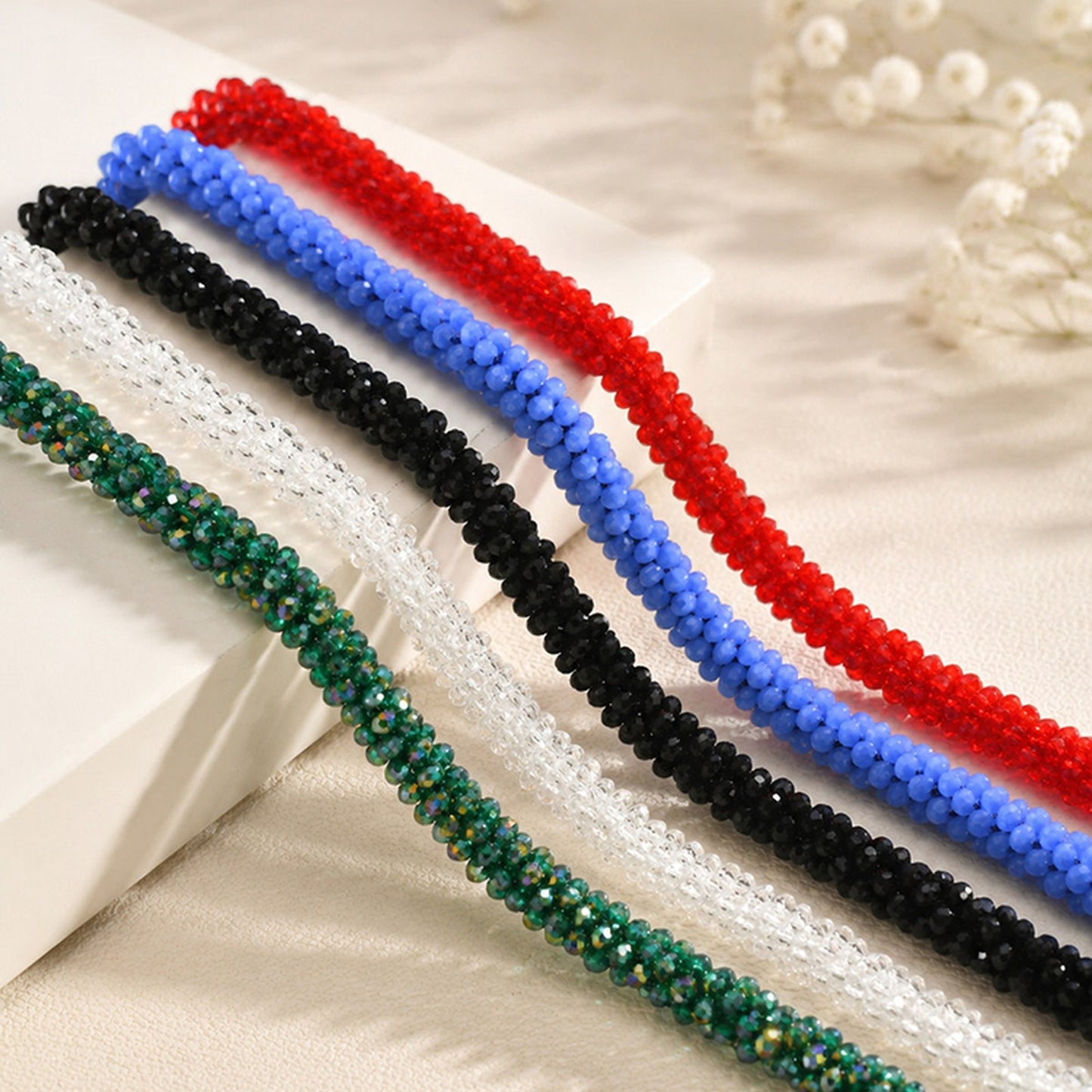 Ladies Dopamine Crystal Beaded Necklace Daily With Sweet Girly Clavicle Chain