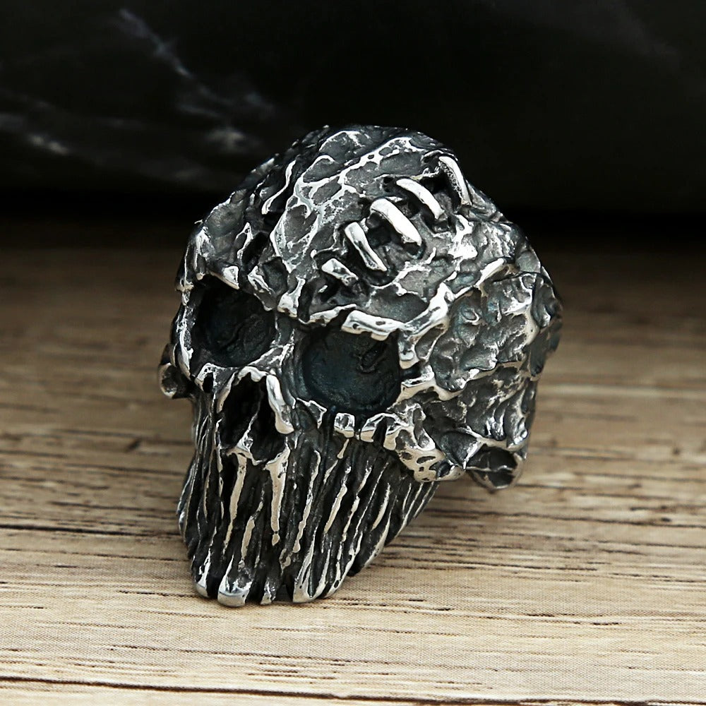 Punk Skull Stainless Steel Men's Ring