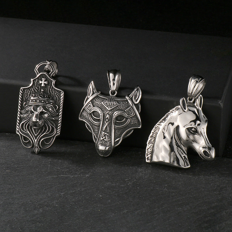 Planderful Norse Titanium Steel Viking Pendant for Men