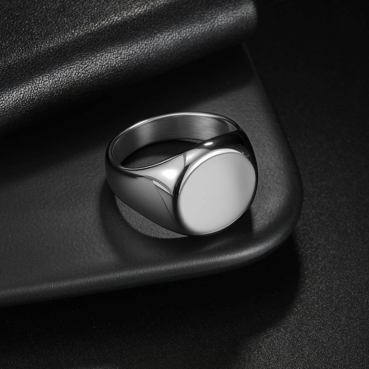 Planderful Premium Titanium Steel Ring For Men And Women Unisex Round Seal Design Everyday Genie