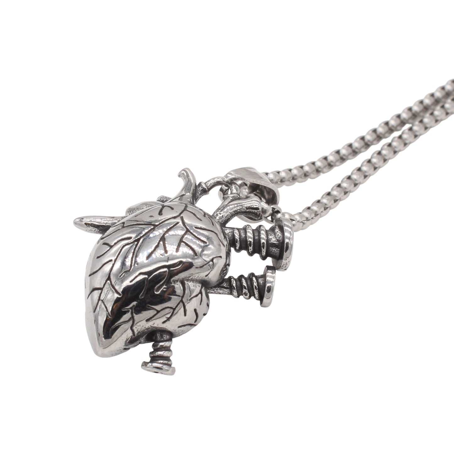 Planderful Jewelry Mens Vintage Heart Pendant In Titanium Steel Elegant Everyday Jewelry Gift