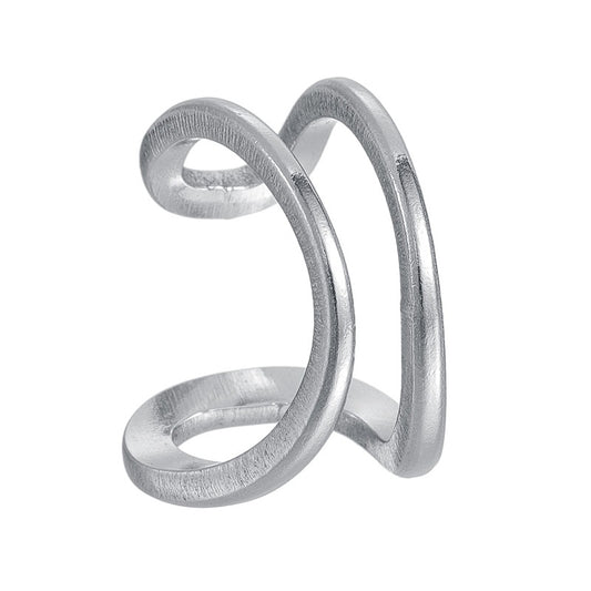 Planderful Titanium Steel Ring With Geometric Statement Design Adjustable For Women Unisex Jewelry