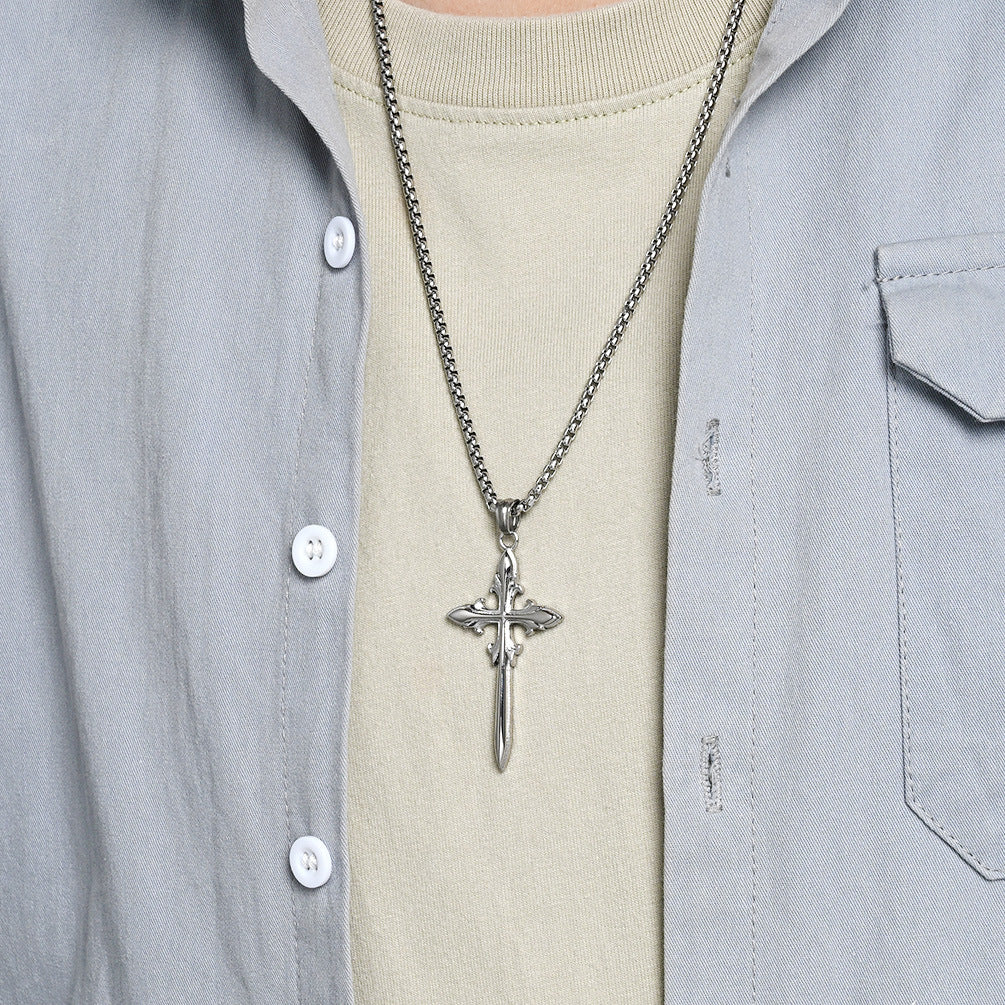 Stainless Steel Cross Gothic Vintage Necklace