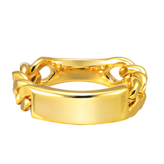 Rings Bent Brand Chain Ring Gold Ring Fashion Personality Style