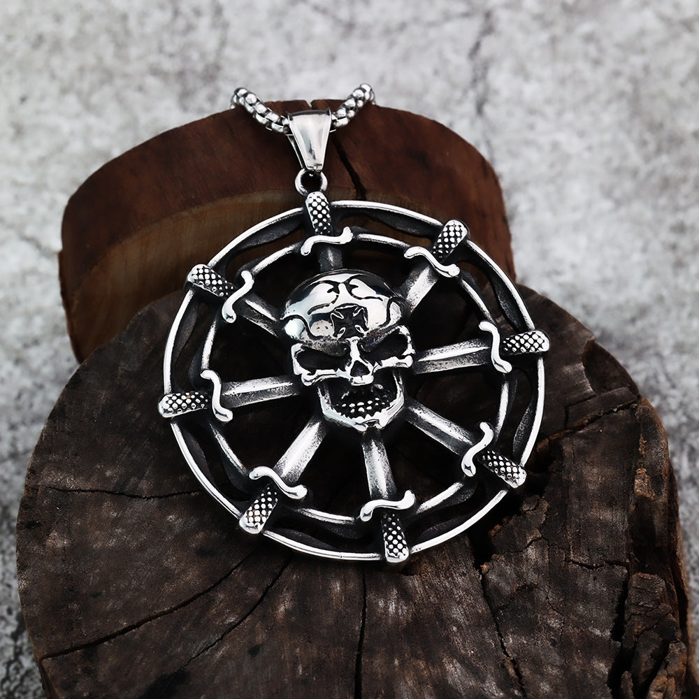 Cross-Border Nordic Viking Pendant Skull Rudder Jewelry