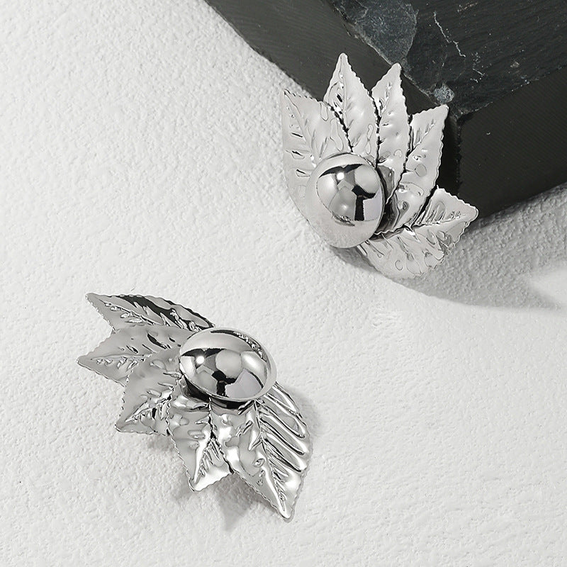Metallic Five-Leaf Fashion Earrings - Planderful Vienna Verve Collection