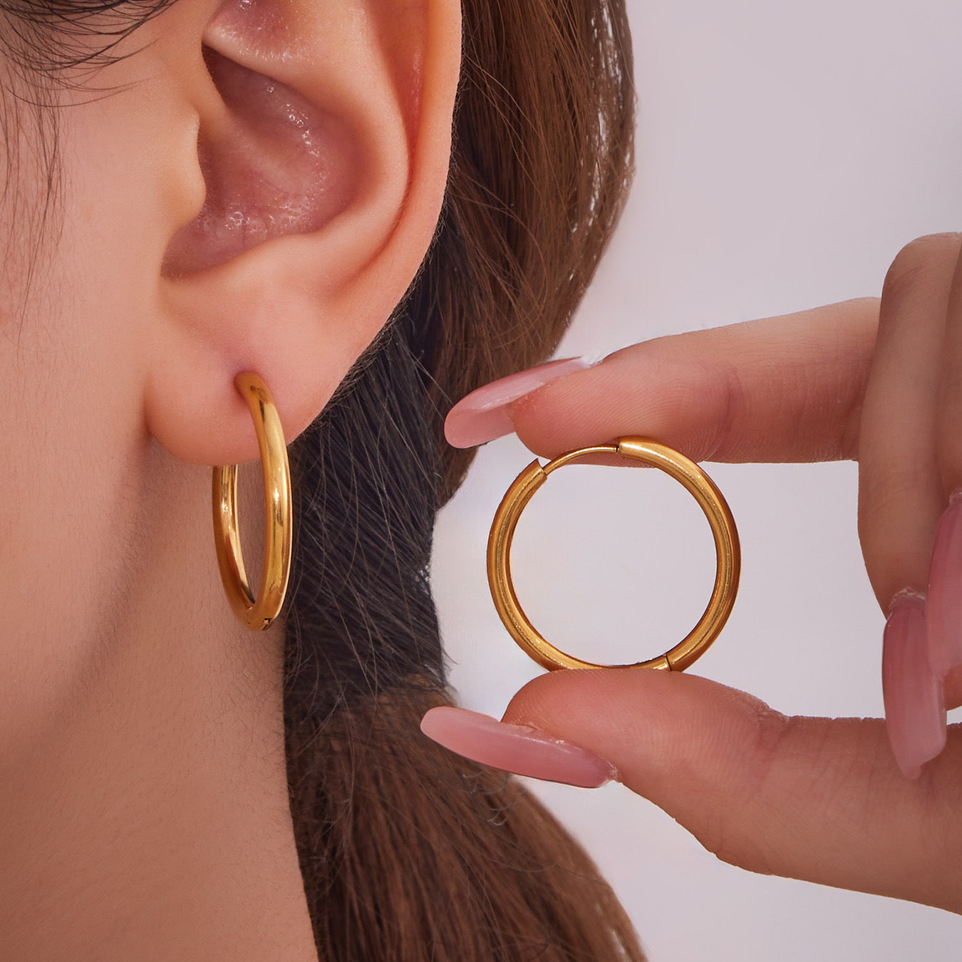 Planderful Minimalist Stainless Steel Circle Earrings Unisex