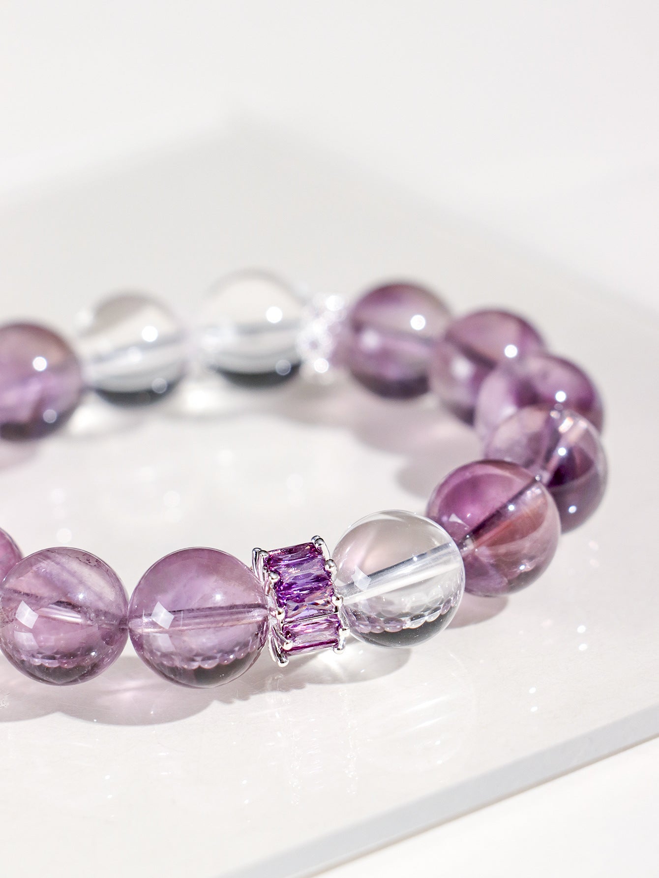 Planderful Fortune's Favor Bracelet – Elegant Amethyst and Crystal Design