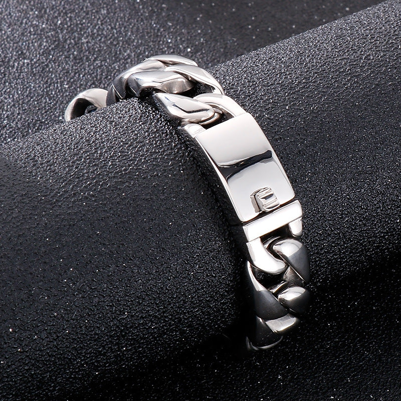 Clothing – Punk Wind Round Brand Freemasonry Titanium Steel Men's Bracelet