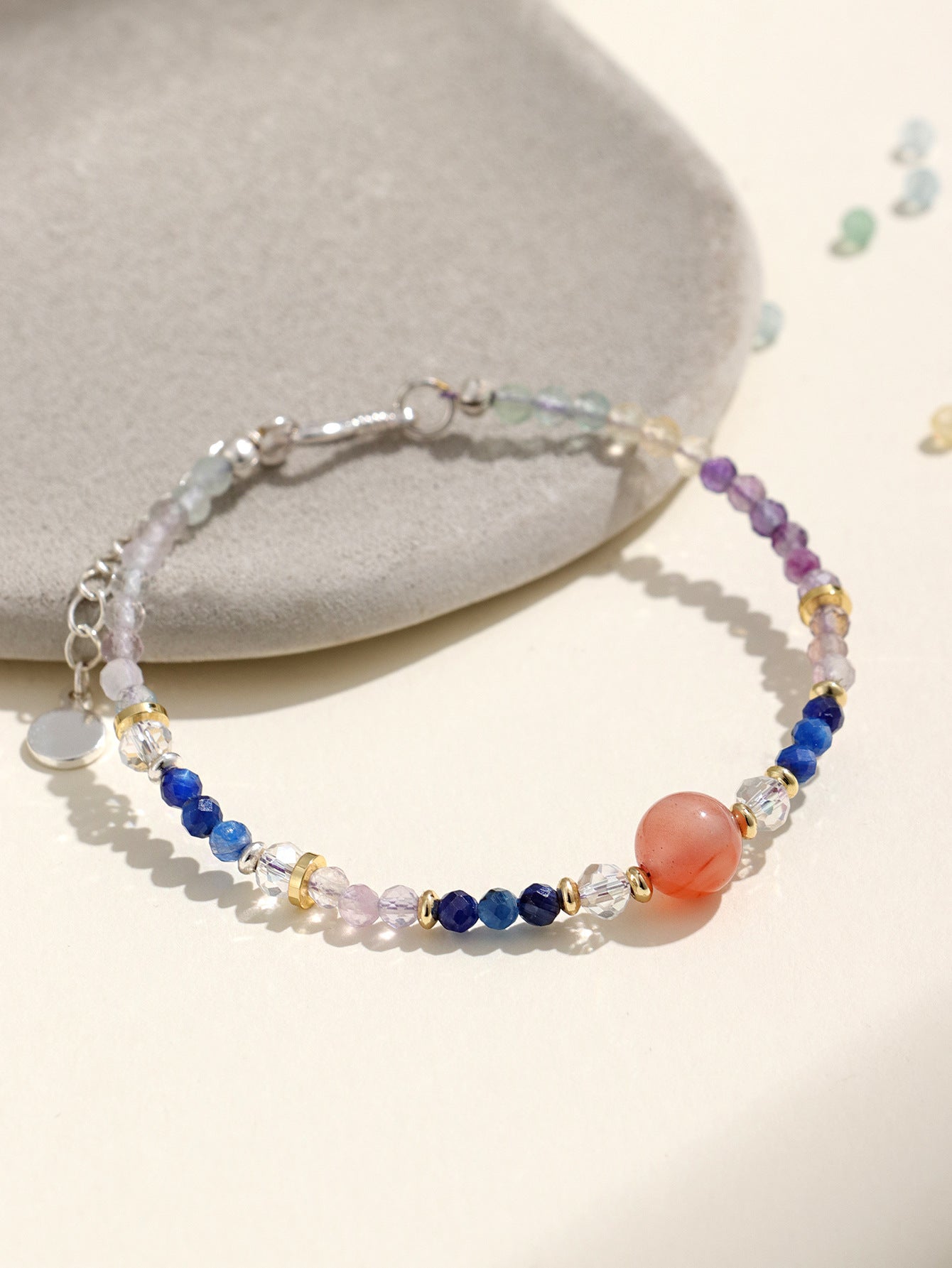 Planderful Fortune's Favor Bracelet – Premium Aquamarine and Pink Crystal Design