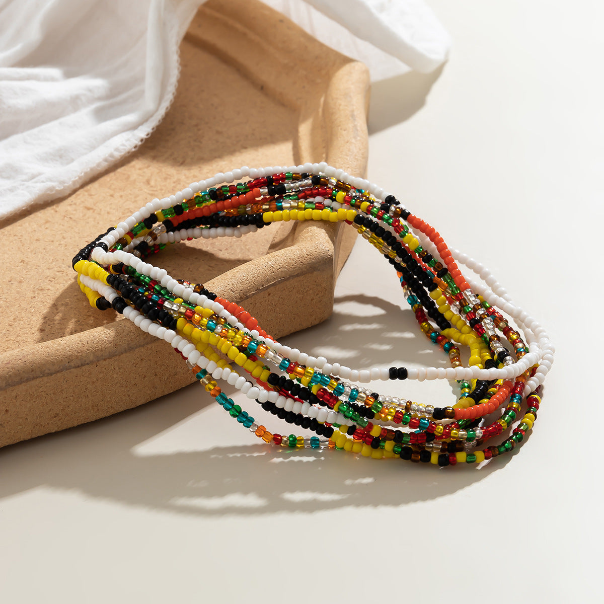 European-American Contrast Jewelry Elastic Body Chain Set with Rice Beads.MapPath Victoria Juvenile.