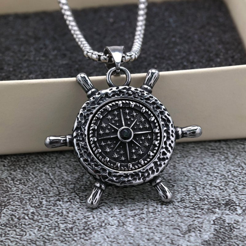 Anchor Ship Stainless Steel Pendant Necklace