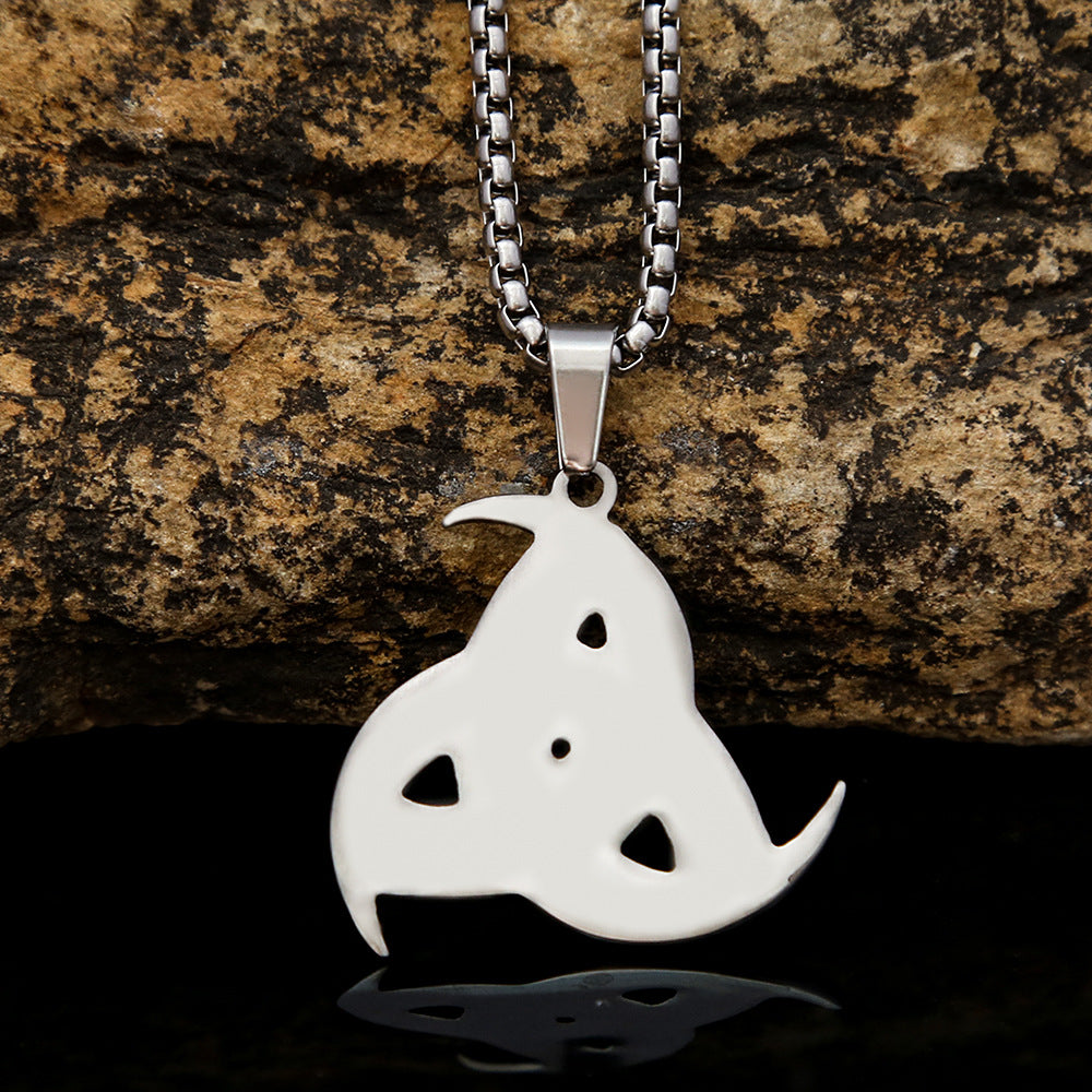 New Viking Sun Totem Triangular Titanium Steel Necklace