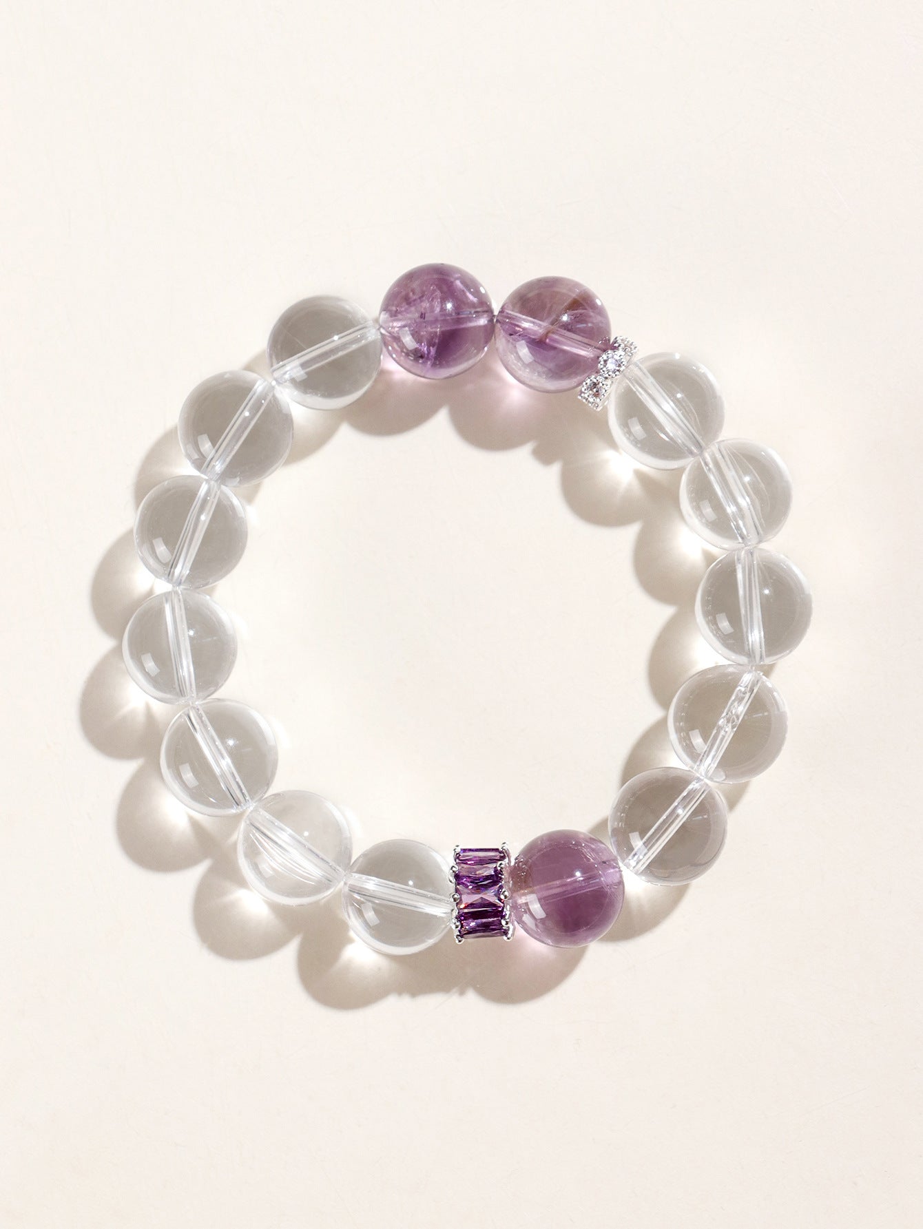 Planderful Fortune's Favor Bracelet – Elegant Amethyst and Crystal Design