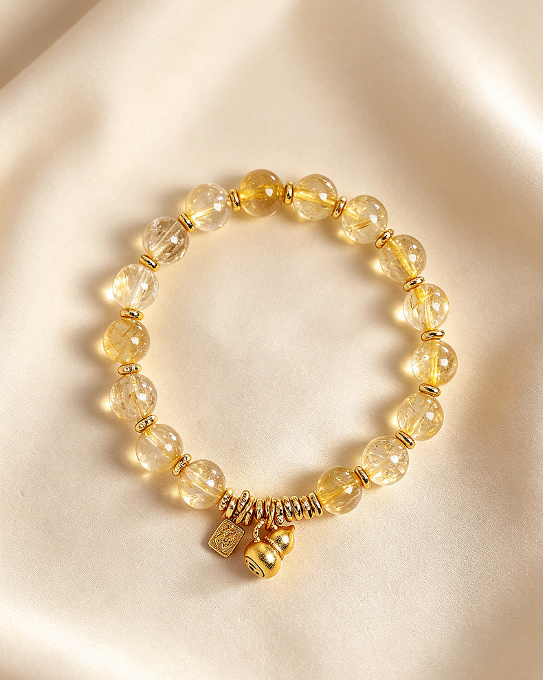 Citrine Crystal Gourd Bracelet