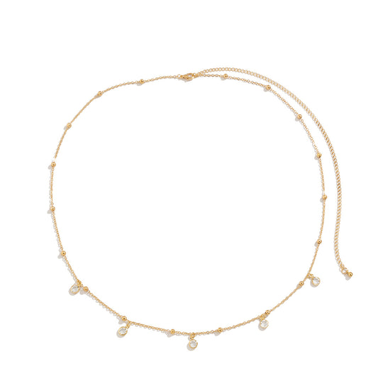 Starlight Geometric Body Chain with Crystal Tassels