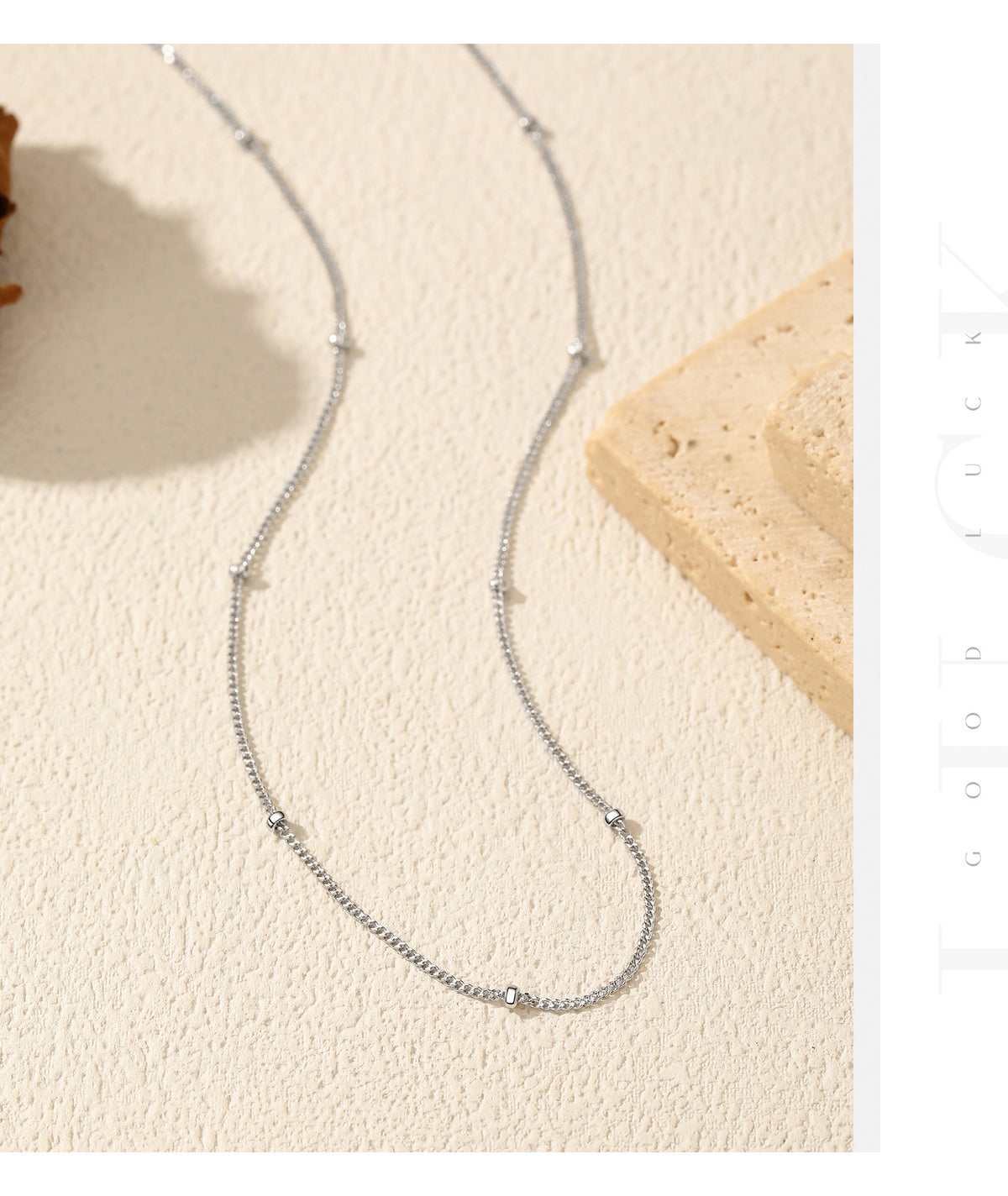 925 Sterling Silver Beaded Necklace