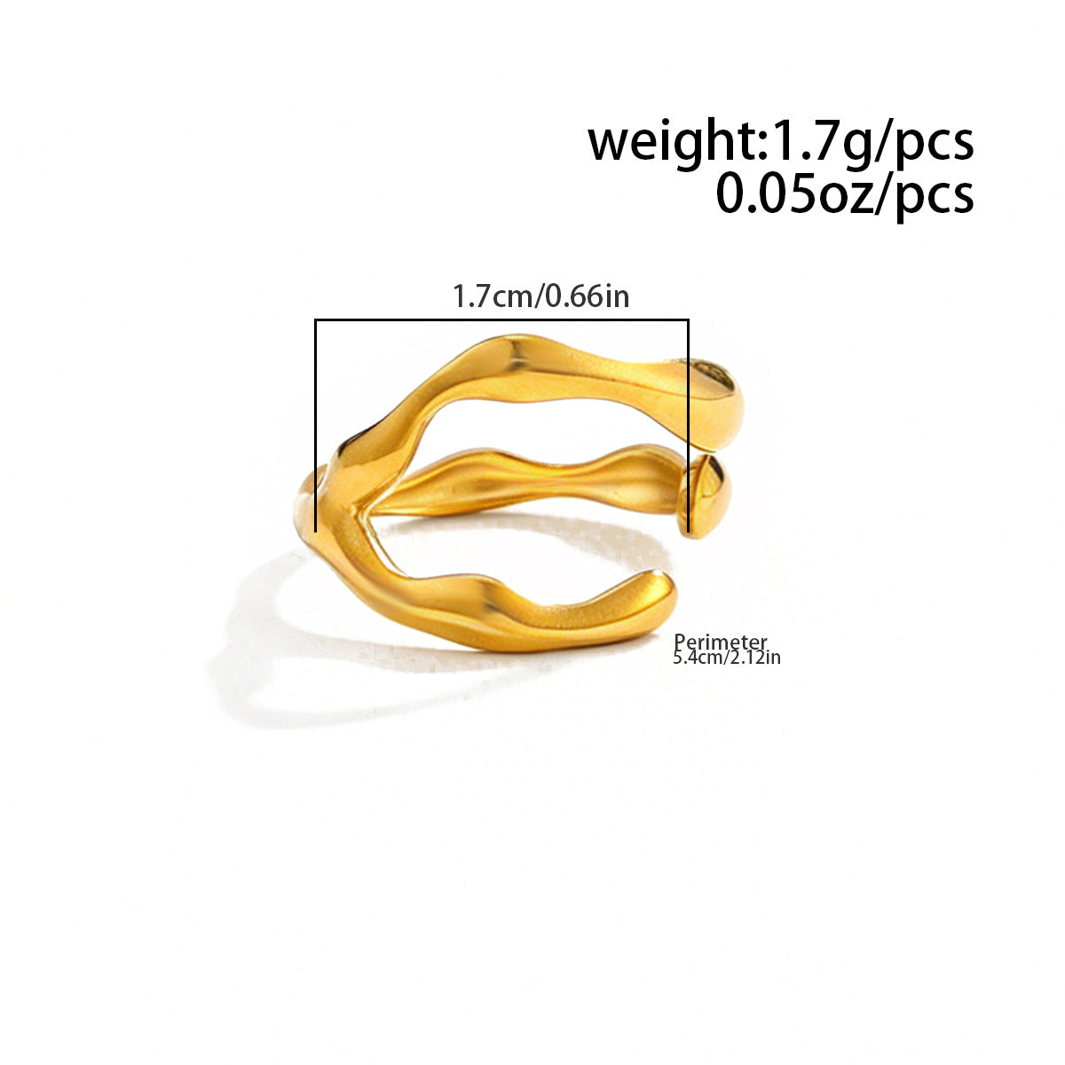 Planderful Snake Shaped Opening Ring Vienna Verve Stainless Steel Zircon Imitation Pearl Star Accent For Women