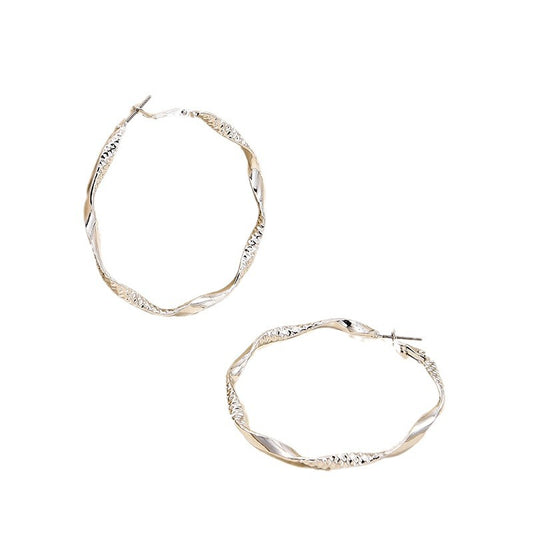 European American Exaggerated Twisted Texture Earrings - Vienna Verve Collection