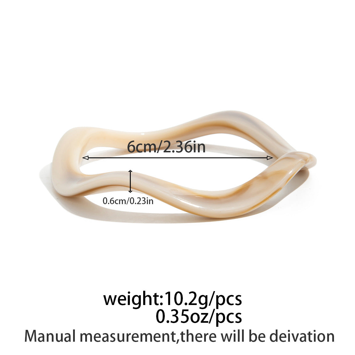 Elastic Exaggerated Acrylic Bracelet Wavy Ring Geometric Bracelet