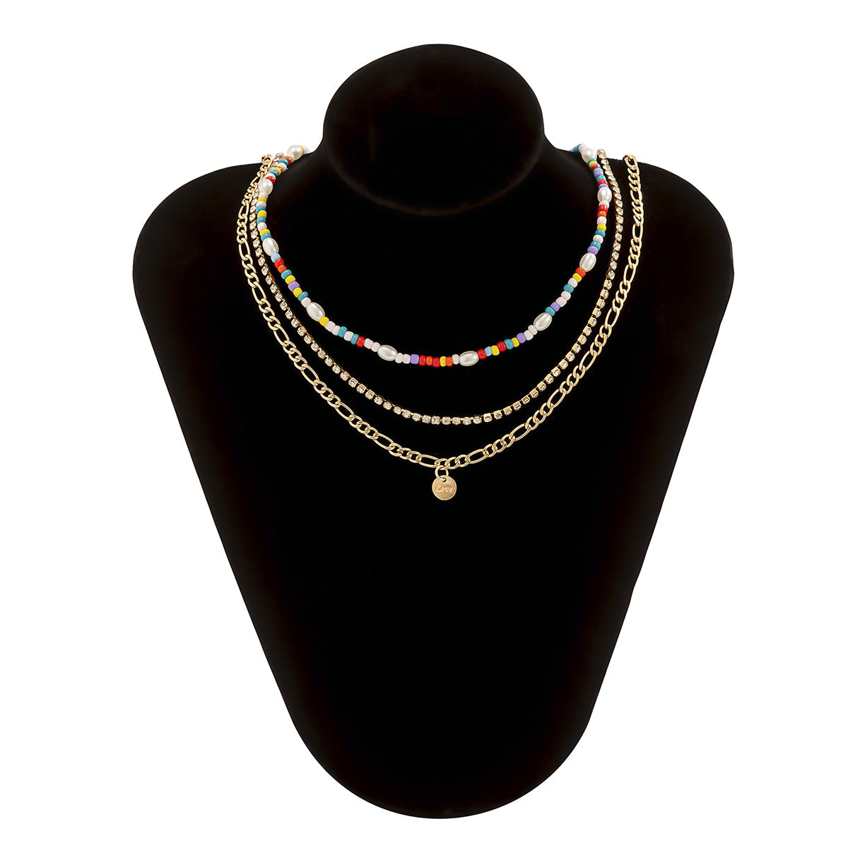 Statement Necklace Planderful Vienna Verve Multi Layer Claw Chain Beaded Ethnic Color Beads Imitation Pearl For Women