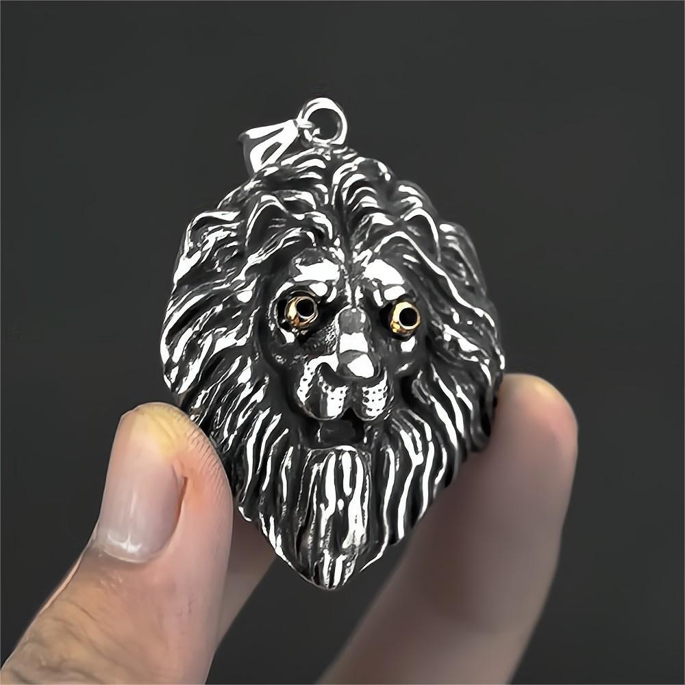 European And American Jewelry Wholesale Men's Retro Lion Head Pendant Necklace