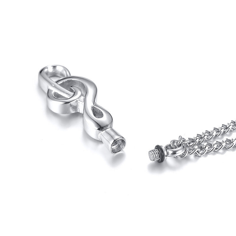 Cross-Border E-Commerce Jewelry Wholesale Stainless Steel Music Note Urn Pendant Neutral For Men And Women