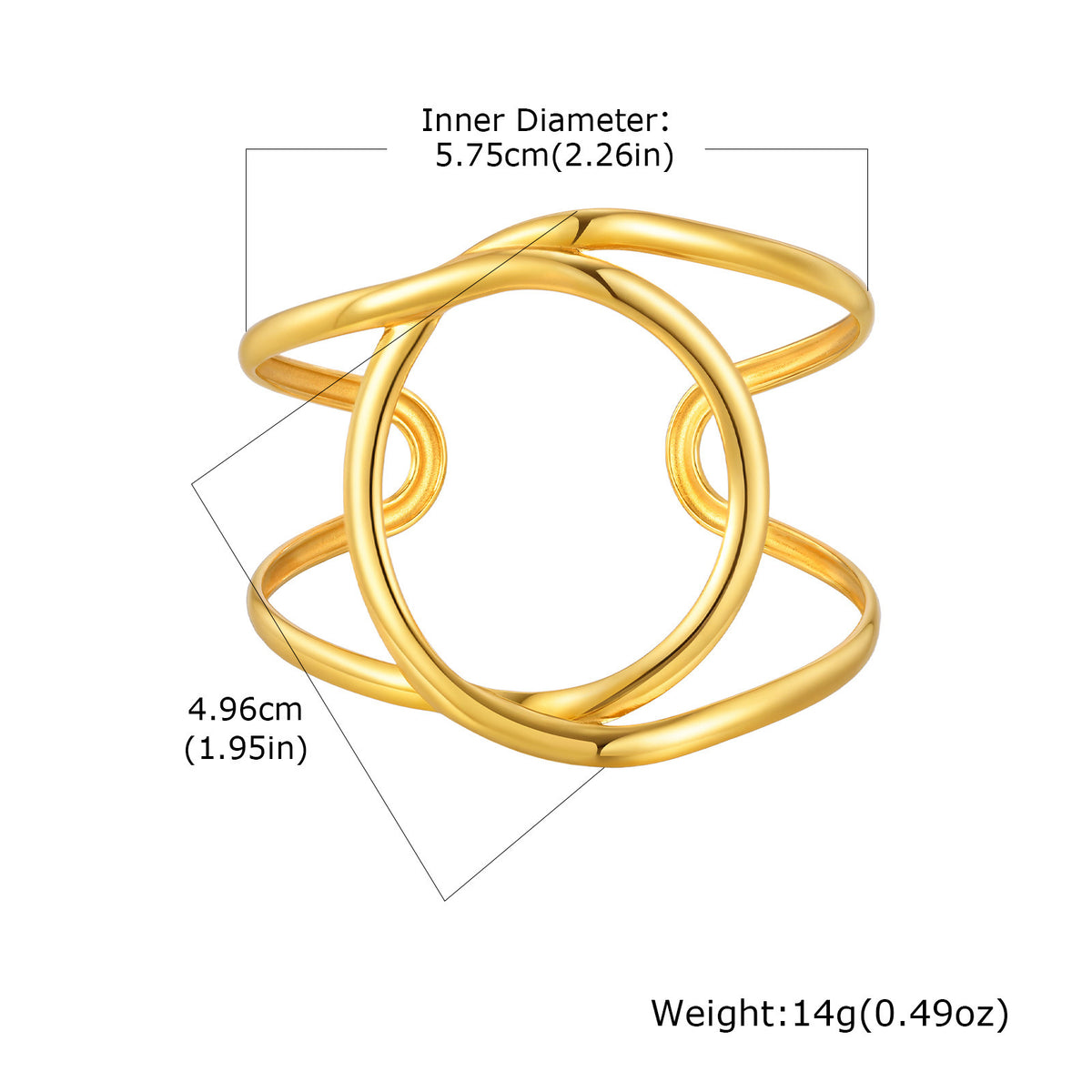 Geometric Adjustable Stainless Steel Bracelet Unisex