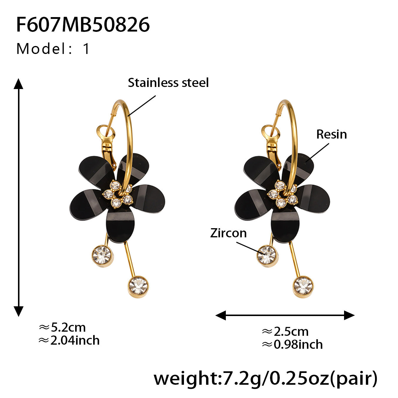 Planderful Camellia Zircon Tassel Earrings Women Stainless
