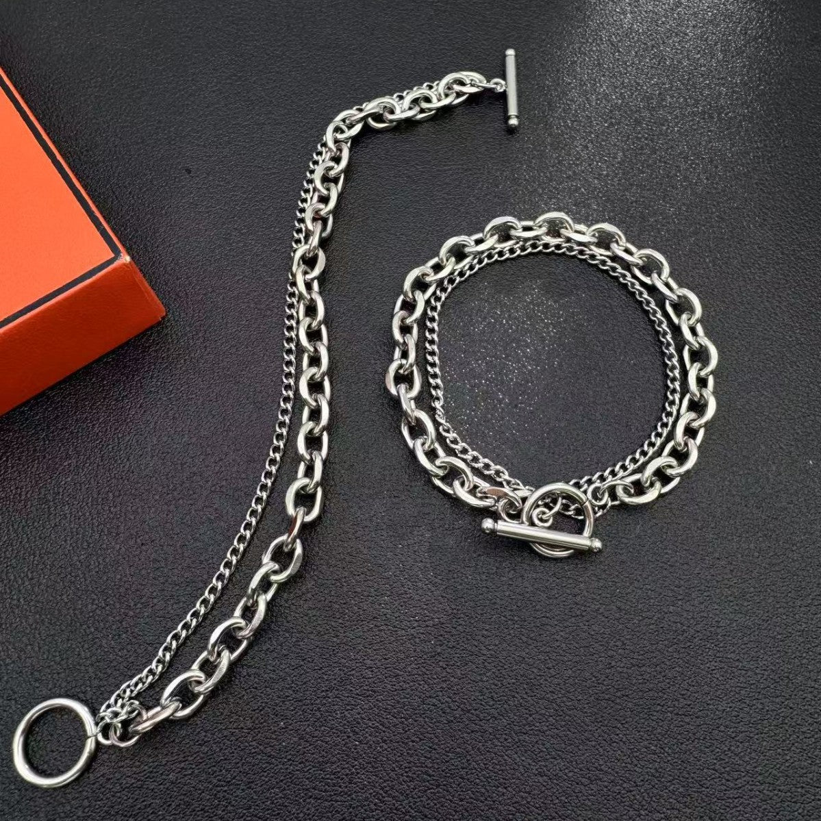 Planderful Jewelry Titanium Steel OT Buckle Unisex Bracelet