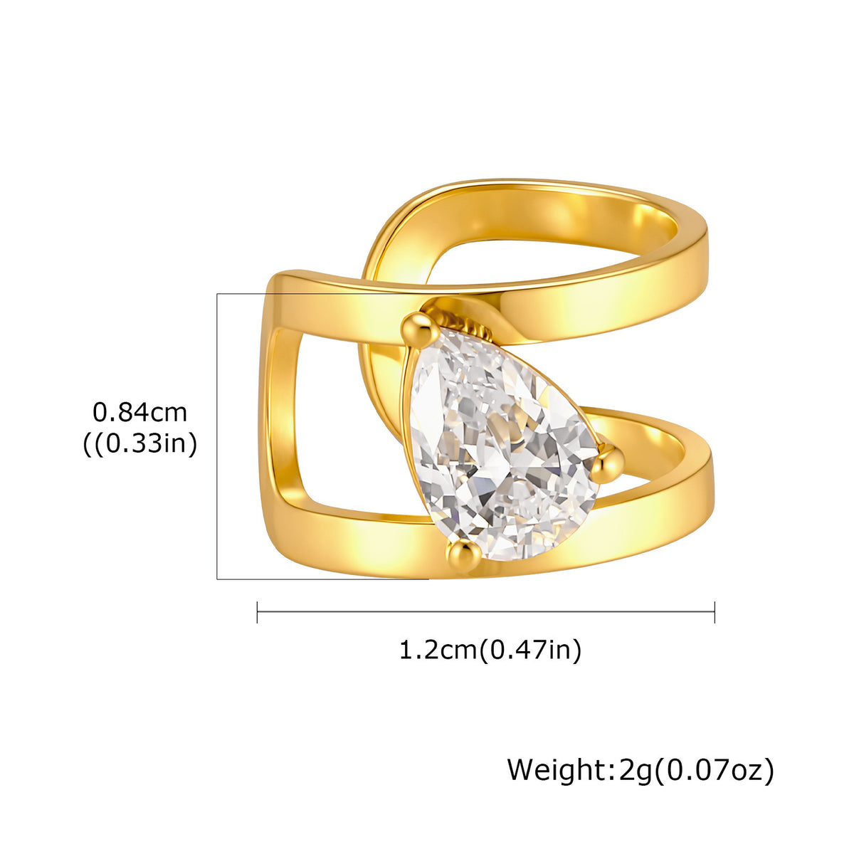 Stainless Steel Zircon Heart Earrings
