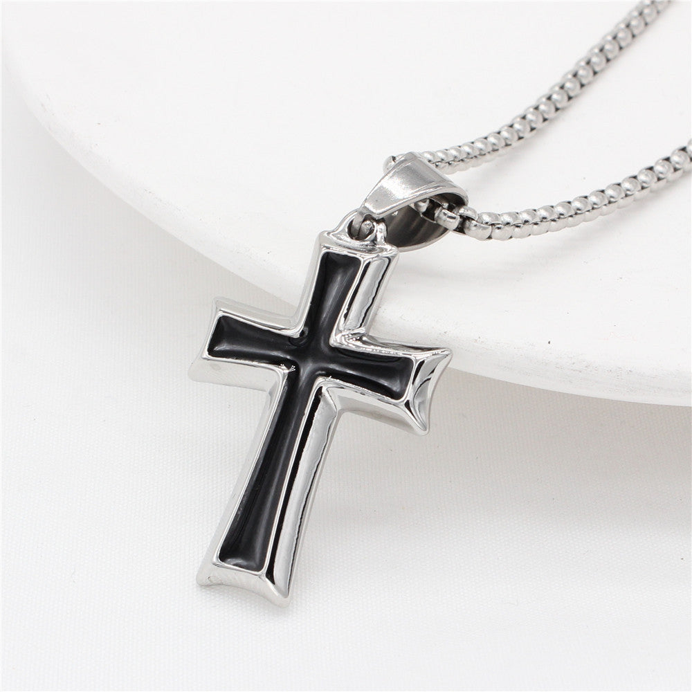 Planderful Titanium Steel Cross Pendant Personalized Unisex Jewelry For Men And Women Everyday Genie
